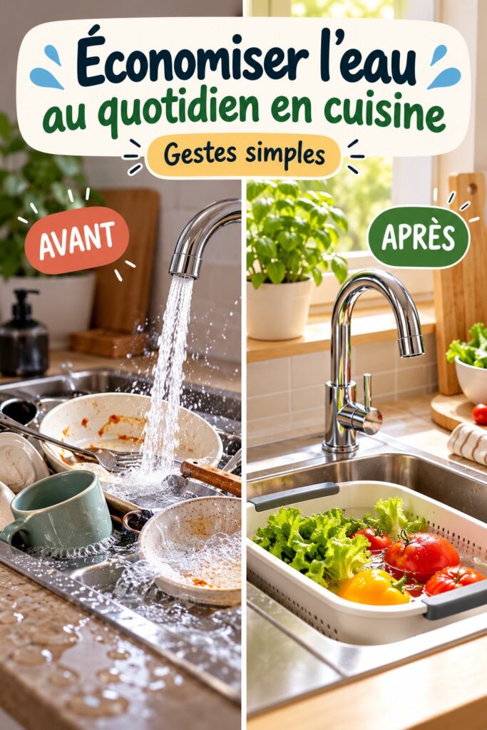 Économiser l’eau au quotidien en cuisine