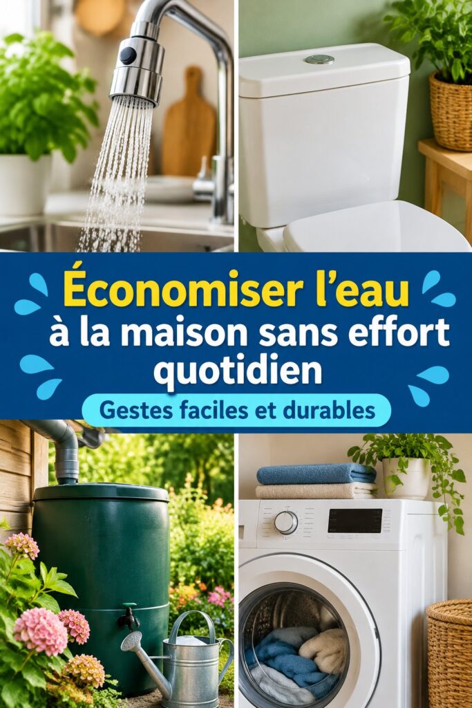 Une maison écologique avec un jardin verdoyant où l'eau est économisée