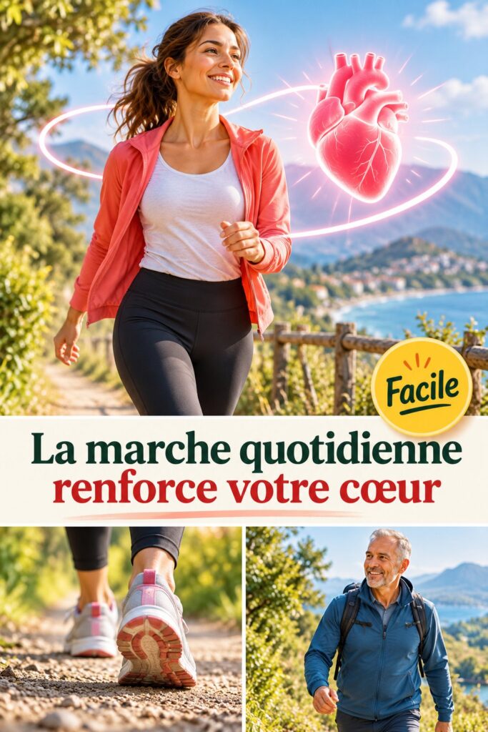 La marche quotidienne renforce votre cœur
