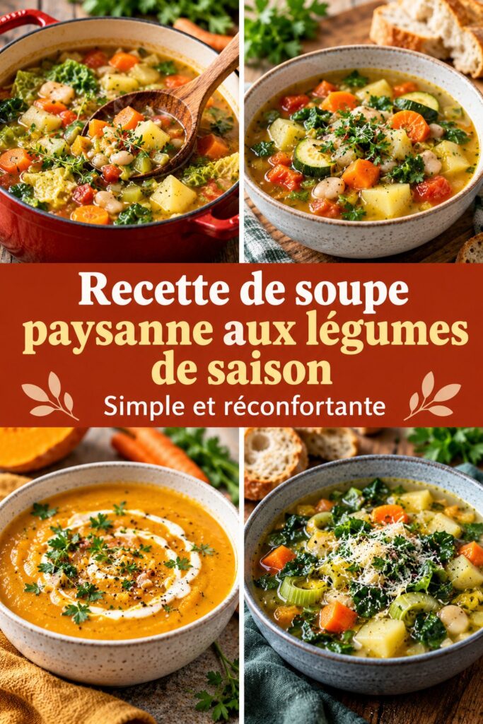 Recette de soupe paysanne aux légumes de saison