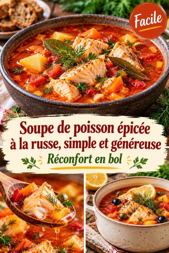 Soupe de poisson épicée à la russe, simple et généreuse