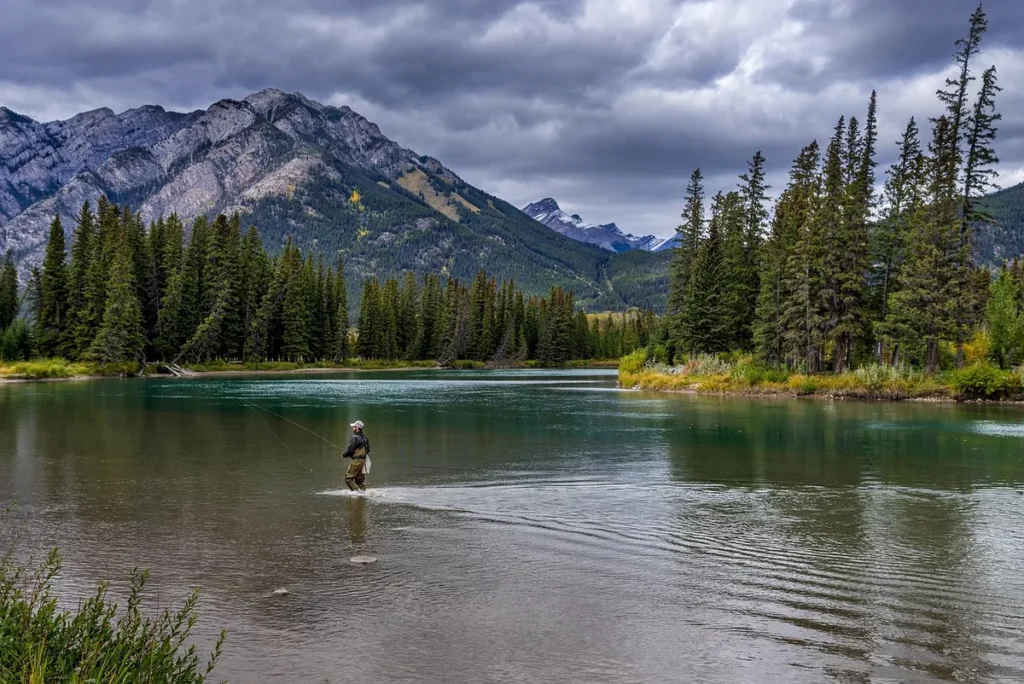 Rivolac Pêche jeunes au bord de la rivière en action